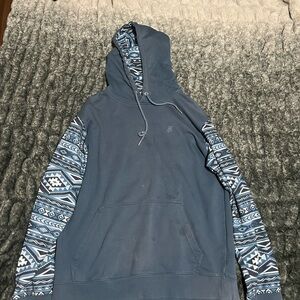 Hooey Blue Aztec Sleeve Hoodie